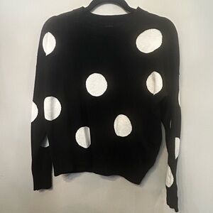 Black and White Polka Dot Sweater
